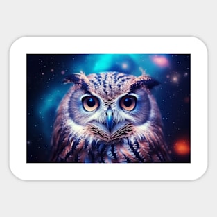 Owl Animal Bird Majestic Wilderness Surrealist Sticker